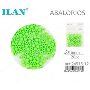 Ilan Abalorios Perline di colore solido da 6 mm per la creazione di gioielli 20 pezzi - Product Image 1
