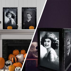 HLC personnalisé Halloween effrayant enfants femmes 3D image en mouvement accessoires d'horreur pour la maison décorations fête nouveautés pour château maison - Product Image 5