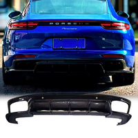 Diffuseur de pare-chocs arrière en fibre de carbone de style GT pour Porsche Panamera 971 Turbo GTS 2017-2019, kit carrosserie, becquet arrière, protection de spoiler