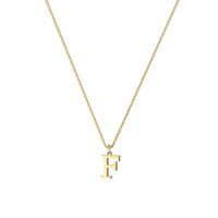 Collier minimaliste en acier inoxydable pas cher MECYLIFE, pendentif lettre initiale en or 18 carats pour femmes