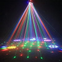 Mini projecteur LED mobile 150W à 6 bras, effet faisceau RGBW, laser, DMX, stroboscope pour discothèque, scène, mariage, soirée, boîte de nuit
