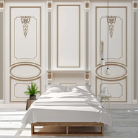 Papier peint mural personnalisé moderne, style européen moderne, panneau mural sculpté, papier peint 3D pour salon, décoration murale autocollante