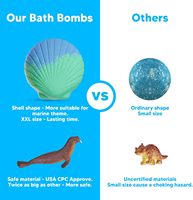 Marque privée Bombes de bain pour enfants Jouets surprise à l'intérieur Lot de 12 bombes de bain en coquillages pour enfants