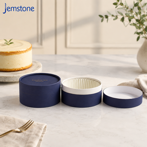 Boîte cylindrique en carton écologique estampillée pour desserts et gâteaux, résistante à la chaleur, emballage en tube de papier pour cheesecake, fournie directement par l'usine - Product Image 3