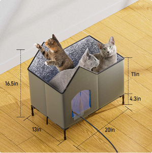 مأوى القط الساخن القابل للطي مقاوم للماء في الهواء الطلق معزول منزل قابل للطي لحظيرة الحيوانات الأليفة الضالة - Product Image 3