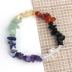 Bracelet 7 Chakras en Gros avec Pierres Précieuses Polies et Perles de Cristaux de Guérison Style Feng Shui à des Fins Décoratives - Product Image 6