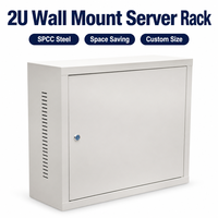Armoire de serveur 2U murale en acier laminé à froid ventilée 19 pouces, couleur personnalisée ODM
