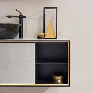 حار بيع الحديثة الأبيض حوض الغسيل مع مجلس الوزراء تخزين الغسيل غرفة بالوعة مغسلة للماء كومبو طقم مكياج الحمام - Product Image 6