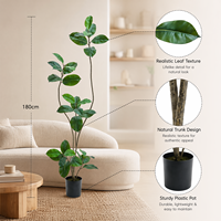 Arbre artificiel en chêne haut de gamme, faux arbre en caoutchouc en pot, idéal pour la décoration intérieure de la maison, du jardin, du bureau ou du centre commercial – Vente directe usine