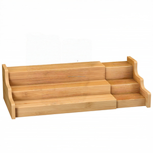 Ripiano per piatti e ciotole porta oggetti da cucina armadio per dispensa Organizer in piedi a tre strati multifunzione in legno - Product Image 1