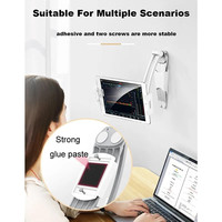 Support flexible 2 en 1 pour tablette et téléphone, réglable à 360 degrés, étanche, en aluminium, pour lit mural.