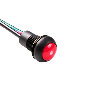 Towei 12มม. 12V สีแดงเรืองแสง12V, สีโดมปุ่มกดปุ่มกดมินิสวิตช์สำหรับพลังงานโดยดูปองท์ไนล่อน