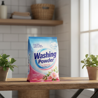 Lessive en poudre concentrée écologique parfum lavande, puissante élimination des taches, formule faiblement moussante pour lavage en machine et à la main