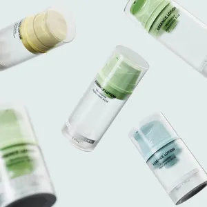 30ml 50ml 80ml 100ml 120ml eco-friendly di plastica pp airless bottiglia di dispenser bottiglia per la lozione per il corpo uomo serie