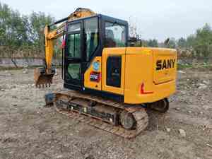 SANY SY75C PRO Mini Excavadora de construcción multifunción de 7 toneladas con motor de bomba Componentes de núcleo de engranaje Venta de segunda mano - Product Image 2