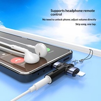 Adaptor USB C ke AUX 3.5mm 2-in-1 dengan Tali Gantungan, Perlindungan Sirkuit Pendek Ponsel dari Paduan Aluminium Berbentuk T, 3 Pilihan Warna