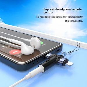 <span class=keywords><strong>Adaptateur</strong></span> USB C 2 en 1 vers prise AUX 3,5 mm avec cordon, coque en métal en forme de T, convertisseur de prise casque, 3 options de couleur - Product Image 2