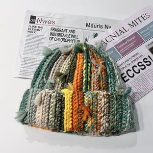 Gorro de Invierno Cálido <span class=keywords><strong>para</strong></span> <span class=keywords><strong>Mujer</strong></span>, <span class=keywords><strong>Tejido</strong></span> <span class=keywords><strong>a</strong></span> Mano con Hilo de Colores en Contraste, Estilo Tie-Dye, con Diseño de Arcoíris Coreano - Product Image 5