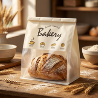 Sacs à pâtisserie en kraft brun écologiques avec fenêtre transparente pour la cuisson du pain et l'emballage de vente au détail
