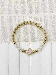 Bracciale Unisex in Cristallo Fatto a Mano Stile Bohemien Placcato Oro con Perline, Occhi di Nazar e Design Multicolore - Product Image 6