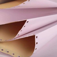 Papier de facture de bureau autocopiant multicolore CF CFB CB 1-6 plis Papier de copie d'ordinateur autocopiant continu