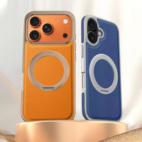 Étui de téléphone en cuir PU magnétique sans fil de haute qualité pour iPhone 13 14 15 16 17 18 Pro Max, avec support 360° et protection antichoc