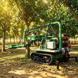 Secoueur de fruits de type chargeur avec guidage vidéo à distance pour une cueillette efficace des pommes, des poires et des arbres fruitiers à noix - Product Image 4
