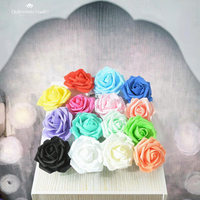 Bunga Mawar Plastik Buatan Tangan Murah 4.5cm Bunga Artifisial Kecil untuk Thanksgiving & Wisuda DIY Karangan Bunga Dessert 200 Pcs