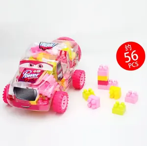 Novo 56pcs diy plástico blocos brinquedos educativos crianças criativo colorido quadrado edifício bloco brinquedos