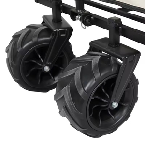 Chariot de jardin multifonctionnel en plastique pour l'extérieur Chariot de rangement pliable pour le camping et la plage pour les outils de magasinage avec personnalisation OEM - Product Image 6