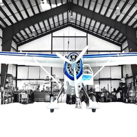 Hangar d'avion à grande portée, design moderne, structure en acier préfabriquée, galvanisé à chaud, haute résistance au vent, charge de toit élevée