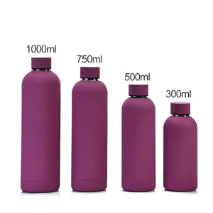 مخصص شعار المياه زجاجة 350 مللي 500 مللي 750 مللي 1000 مللي الفولاذ المقاوم للصدأ مصنع مصنع الفولاذ المقاوم للصدأ كوب معزول شرب زجاجة