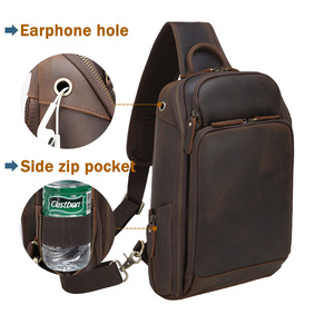 Maroquinerie Vintage Cheval Fou En Cuir Grande Capacité Une Bandoulière Prise Casque <span class=keywords><strong>Sac</strong></span> Bandoulière Pour <span class=keywords><strong>Ipad</strong></span> - Product Image 4