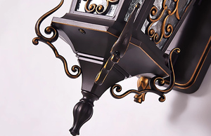 Usine Élégante Vintage Lumières Extérieures 30w Style Europé<span class=keywords><strong>en</strong></span> <span class=keywords><strong>Fonte</strong></span> D'aluminium/Fer Lanterne <span class=keywords><strong>De</strong></span> <span class=keywords><strong>Jardin</strong></span> Colonne Pôle Applique Murale pour Villa - Product Image 6