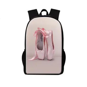 Rosa Ballet Toe Sapato Imagem de Saco de Livro para Crianças da Minha Escola Saco de Ensaio para a Classe 3