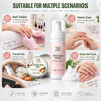 Kit de Préparation Professionnel pour Manucure Qualité Salon : Préparation Cutanée Avant Vernis Gel, Huile d'Amande, Vitamine E, Mousse Magique, Cire à Cuticules pour Ongles