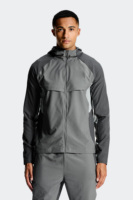 Ensemble de survêtement d'hiver pour homme, coupe-vent imperméable mi-lourd, personnalisé OEM/ODM, avec fermeture éclair, en polyester/nylon, pour la gym et le fitness