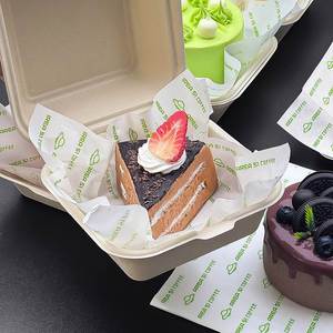 Custom Logo Disposable Greaseproof PE Coated Eco-Friendly Single-Sided Food <b>Wrapping</b> <b>Paper</b> for Hamburger Snacks Baking Bread - Product Image 5