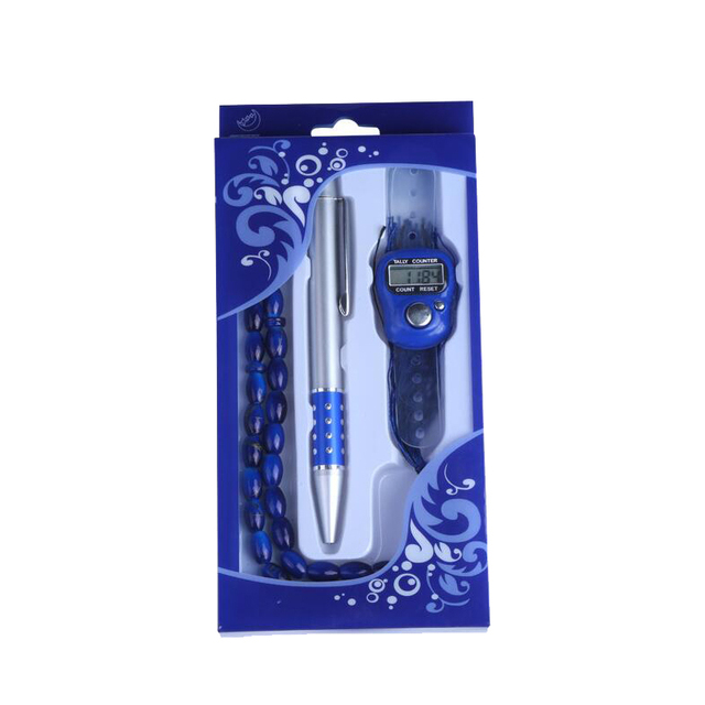 Electronic finger counter digital tally counter with pen and beads