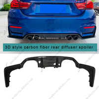 Lame de pare-choc arrière pour voiture avec éclairage, protection du véhicule, BMW F80 M3 F82 M4, 2014 — 2019, V style 3D