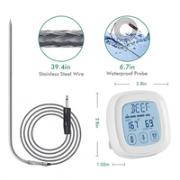 Termometer Daging Digital Plastik SW 2026 dengan Timer Magnet di Bagian Belakang BIRU Model Baru Tahan Air untuk Memasak di Dapur