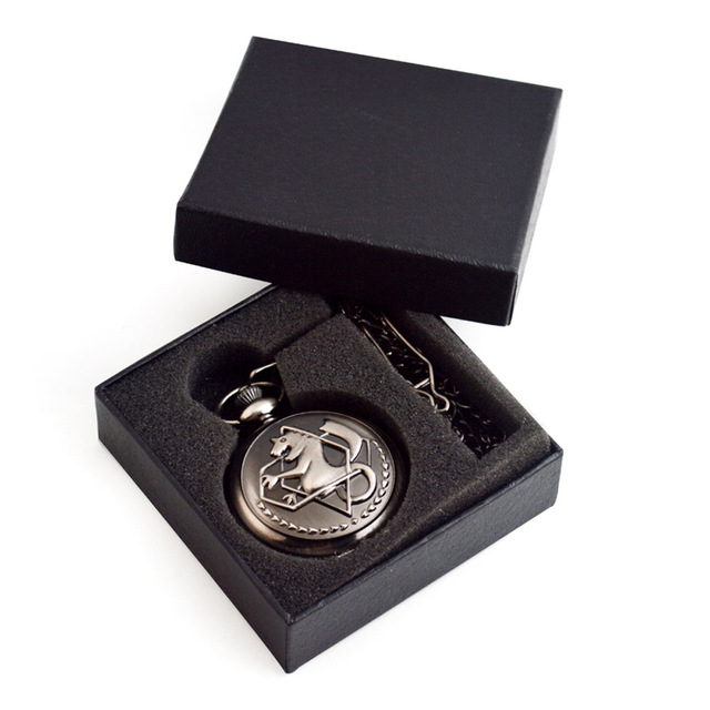 Retro Pocket Watch Fullmetal Alchemist Cartoon Seahorse Watch Anime Pocket Watch