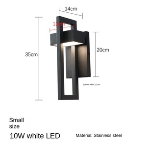 Aplique de luz impermeable para exteriores IP65, lámpara de pared, luz de pared negra moderna - Product Image 6