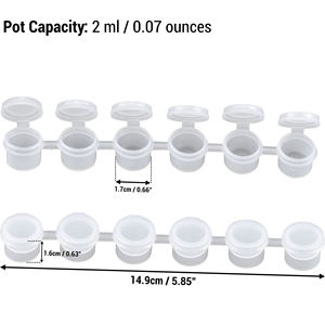 Panwenbo Grosir 2ml*6 Wadah Cat <span class=keywords><strong>Mini</strong></span> Isi Ulang untuk Seni, Strip Cat untuk Set Cat Akrilik dan Cat Air untuk Melukis di Sekolah dan Festival - Product Image 3