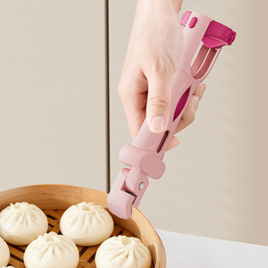 Anti Scalding Dish <b>Clamp</b> 4 In 1 Multi Purpose Kitchen Tongs With Locking Mechanism And Anti Slip Grip For Steamed Buns And Pot - Product Image 1