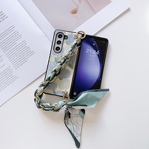 เคสโทรศัพท์มือถือลายดอกทิวลิปสีม่วงพร้อมผ้าพันคอไหมสำหรับ Samsung <span class=keywords><strong>Galaxy</strong></span> <span class=keywords><strong>Z</strong></span> <span class=keywords><strong>Fold</strong></span> 6 5 4 3 vivo XFold Xiaomi <span class=keywords><strong>Fold</strong></span> <span class=keywords><strong>2</strong></span> 3 - Product Image 2
