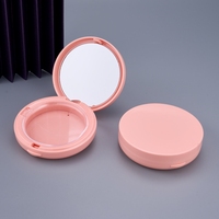 Boîtes en plastique personnalisées avec logo privé, à double couche, avec rabat à boucle miroir, pour fard à paupières monochrome et poudre compacte
