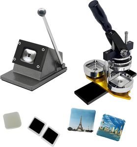 Tự làm 50*50mm vuông 2*2 inch huy hiệu tủ lạnh nam châm làm máy thép kim loại nút Maker Kit Nguồn cung cấp - Product Image 1