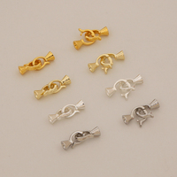 Bijouterie Vente en gros Fermoir Gémeaux Laiton or 18 carats plaqué Fermoir de connexion pour la fabrication de colliers Fermoirs d'extrémité de bracelets pour la fabrication de bijoux