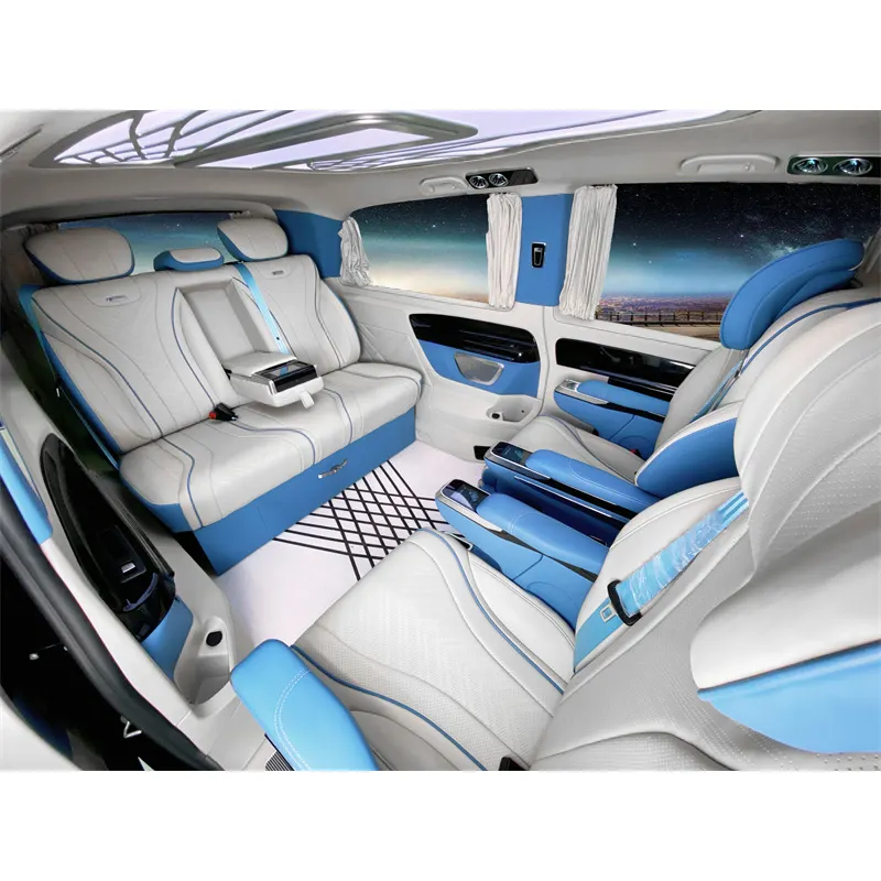 Comfort bracciolo centrale colore personalizzato divano posteriore in pelle di lusso per Toyota Hiace